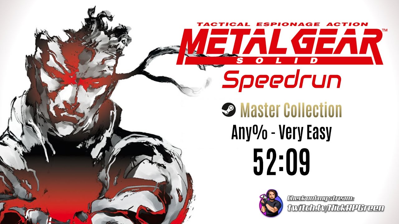 Metal Gear Solid Speedrun - Master Collection Any% Very Easy - 52:09