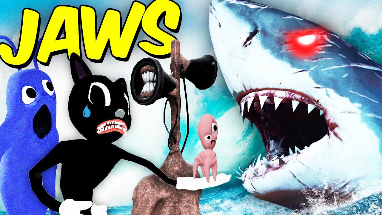 TREVOR HENDERSONS EATEN BY JAWS?! (Garry's Mod Sandbox) Last Monster Standing Wins!