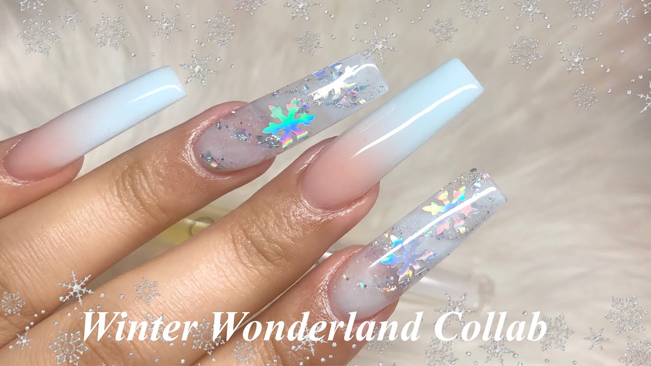 ❄️ Winter Glam Collab w/ Keillyn Powell ❄️ | Acrylic Nails Tutorial