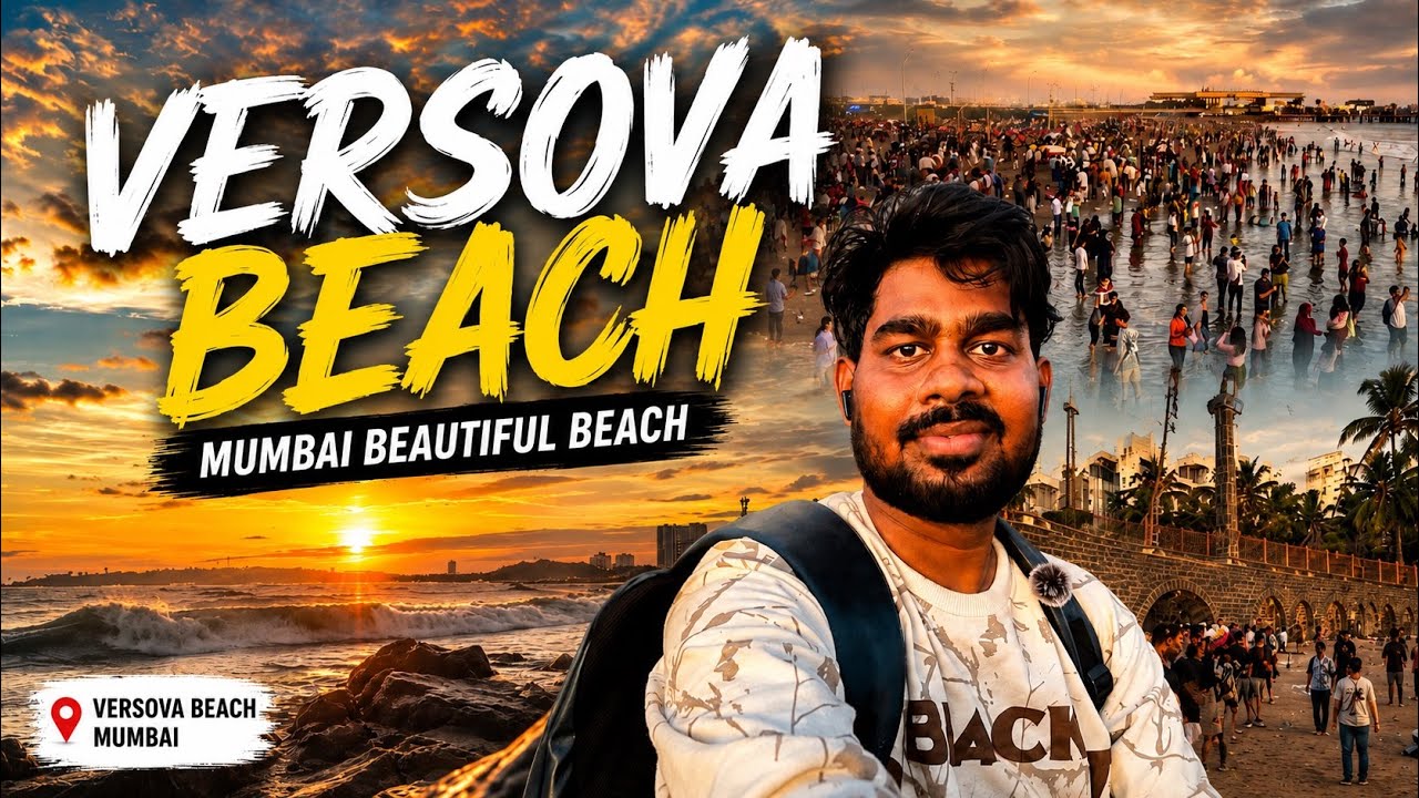 Versova Beach Mumbai Vlog | Amazing Sunset, Crowd & Beach Vibes 