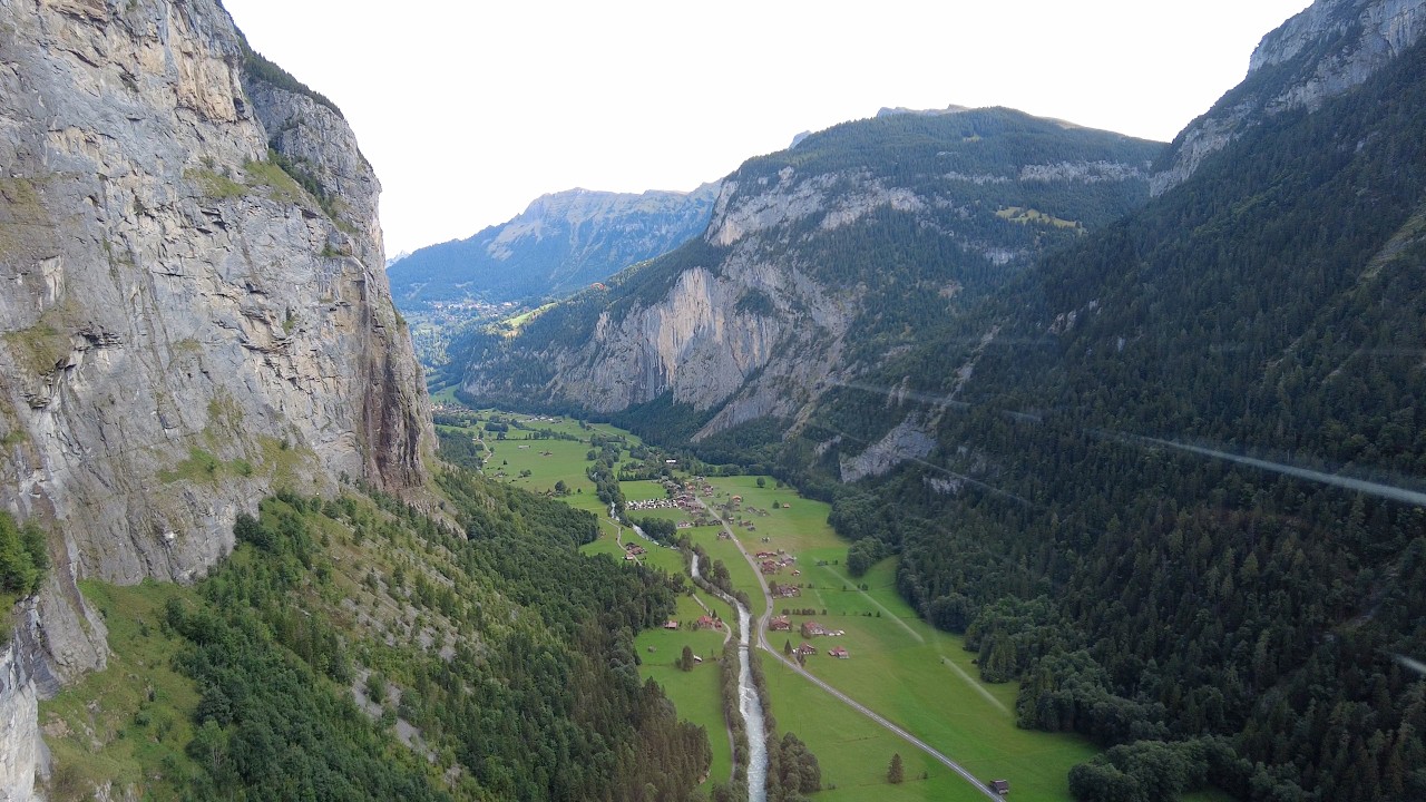 Mürren → Stechelberg | World’s Steepest Cable Car Ride | Switzerland 4K