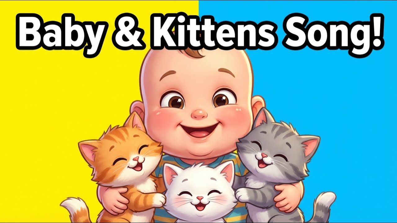 🎵 Baby Playing with Kittens 🐱👶 | Cute Baby & Kitty Playtime Song | Fun Nursery Rhymes USA