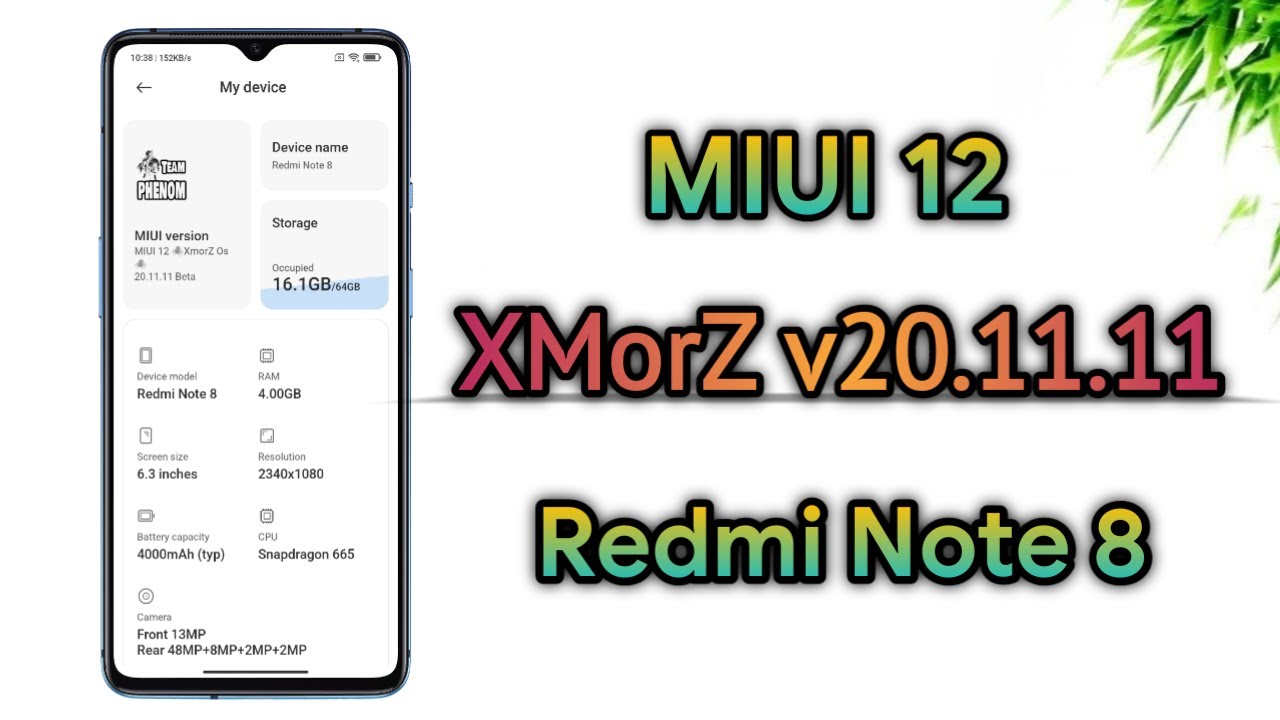 Miui 12 - XMorZ Weekly v20.11.11 [PORT] for Redmi Note 8 | REVIEW