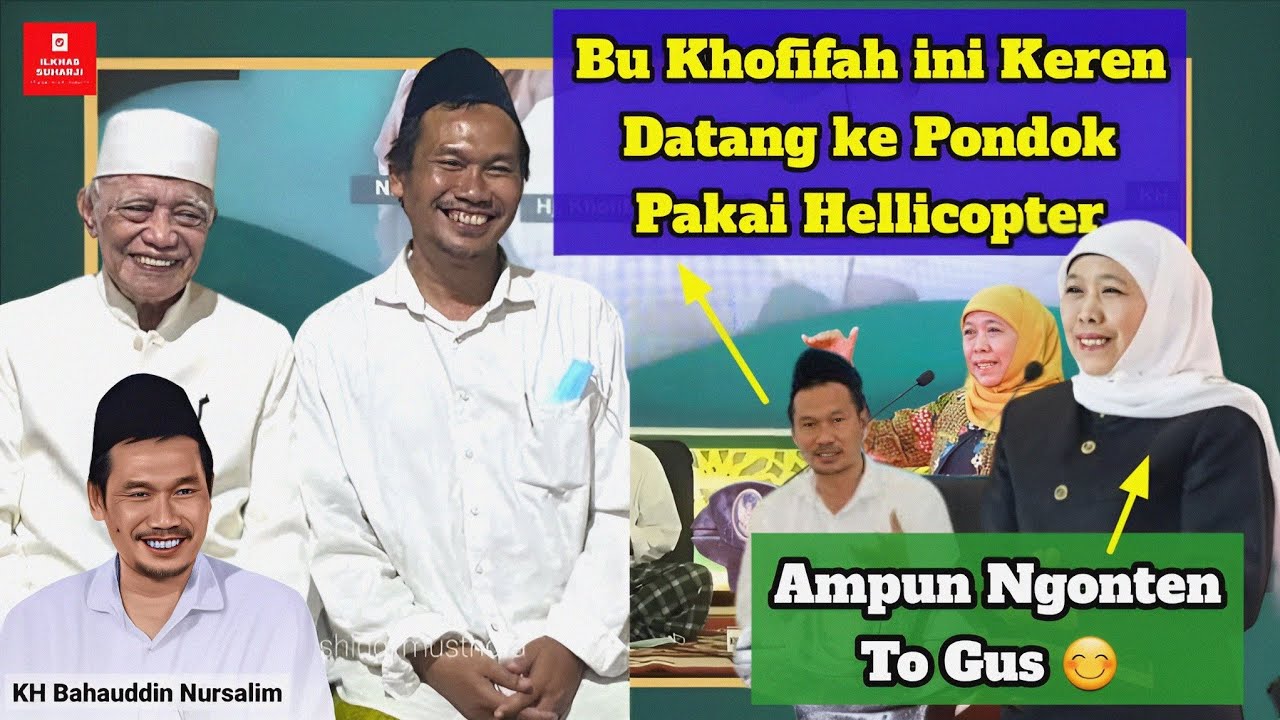 Gus Baha Gojlok Habis Bu Khofifah di Hadapan Kyai Anwar Mansur Lirboyo