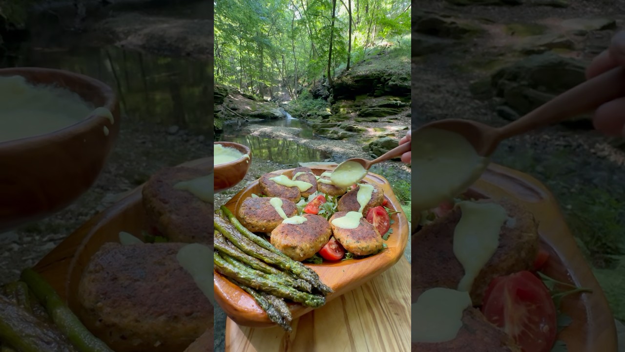 Doğal Taş &Uuml;zerinde Balık K&ouml;ftesi 🐟 - cooking fish meatballs on natural stone