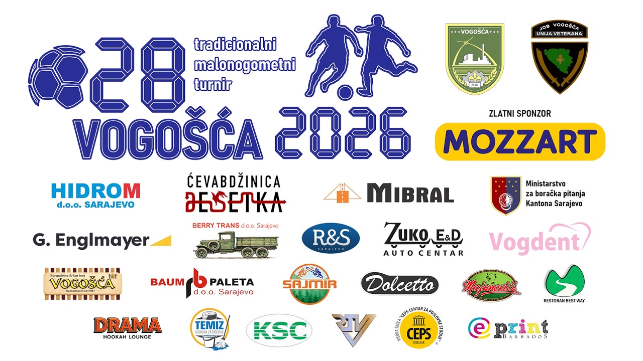 28 TRADICIONALNI MALONOGOMETNI TURNIR VOGOŠĆA 2026 - ČETVRTFINALE