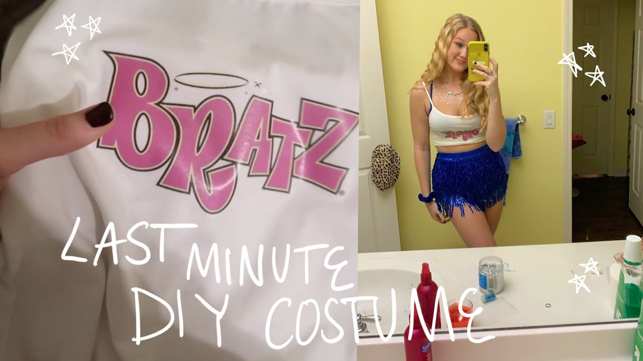 making our diy last-minute group halloween costumes *bratz dolls*