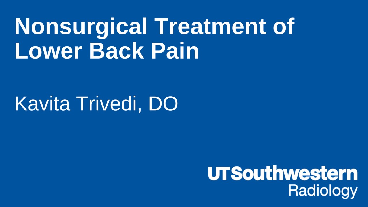 Nonsurgical Treatment of Lower Back Pain