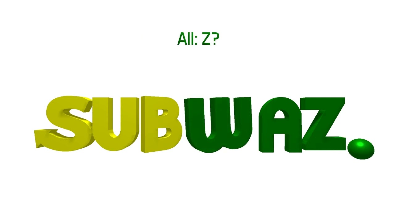 Subway logo bloopers 5 Take 1: x is here while y is having a playdate with e