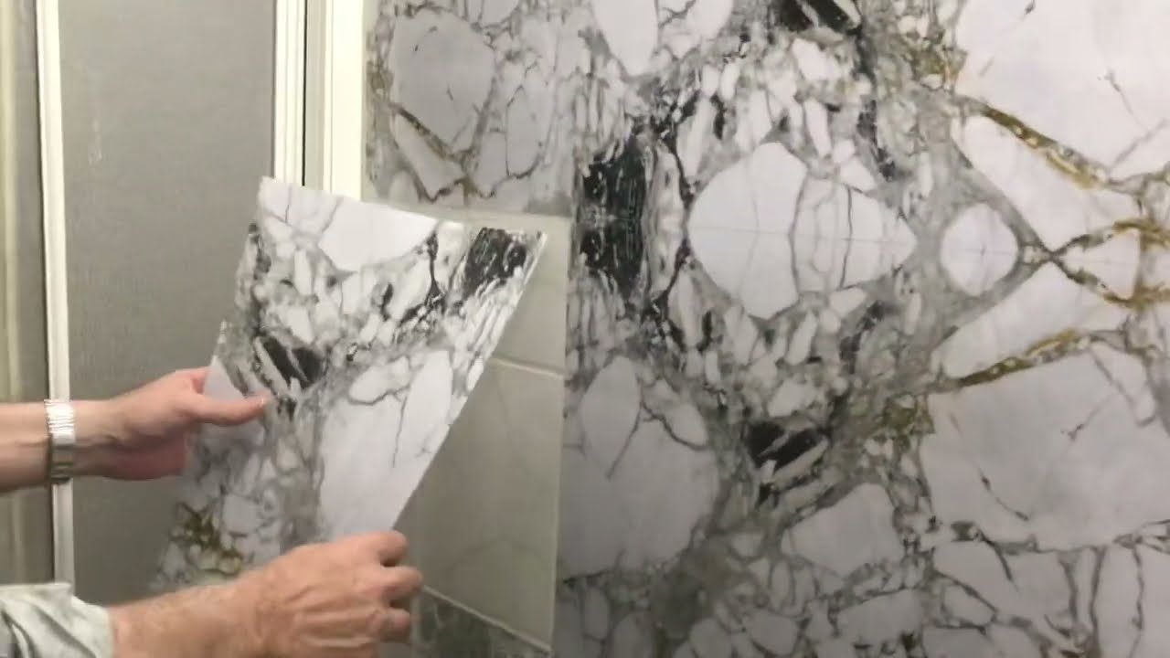 Kendinden yapışkanlı PVC karo,Banyo duvarı fayans üstüne kolay uygulama #hepsiburada