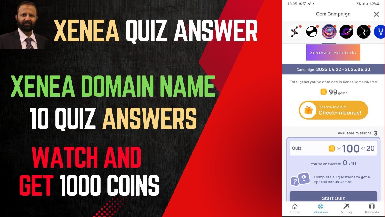 Xenea Season2 | Domain Name Quiz Answer  | Full Guid Step By Step |