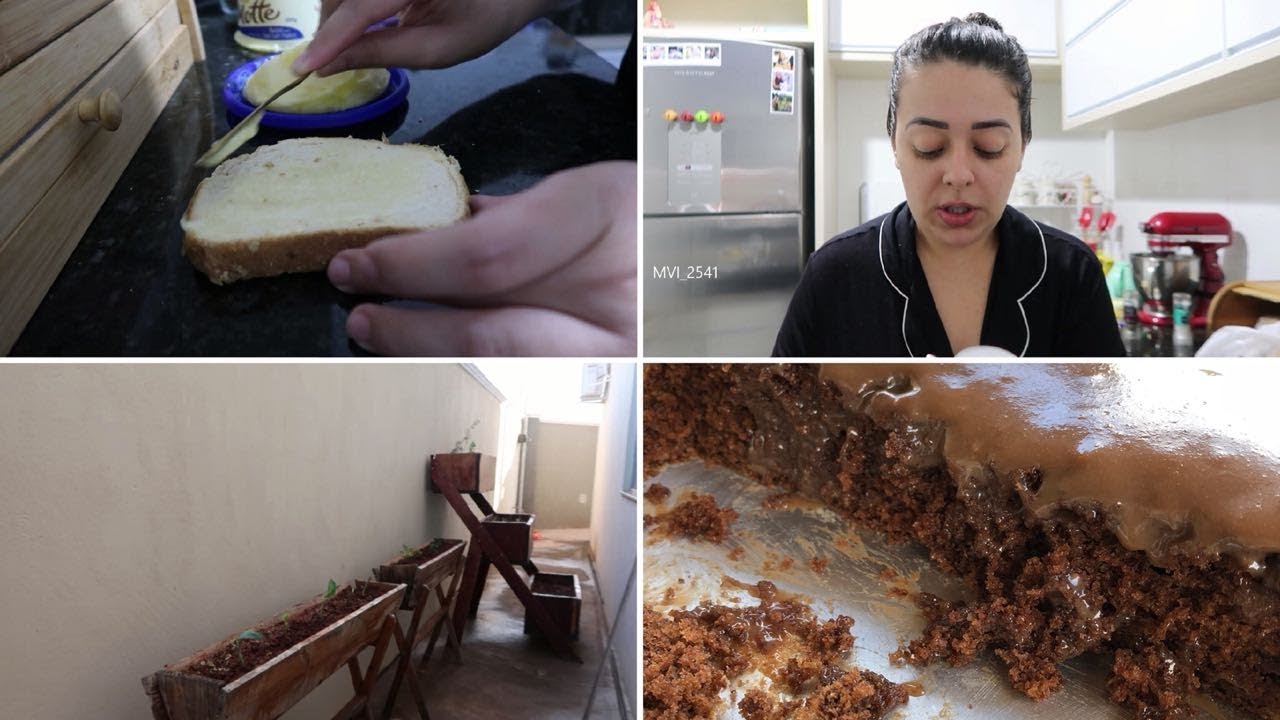Café da manhã de sábado | Bolo de chocolate | Mudanças no meu quintal !