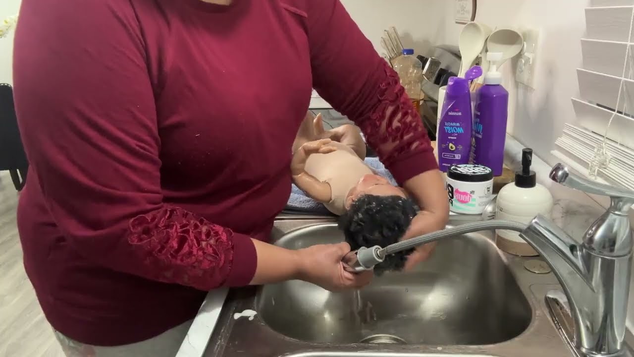 Washing my reborn’s hair 