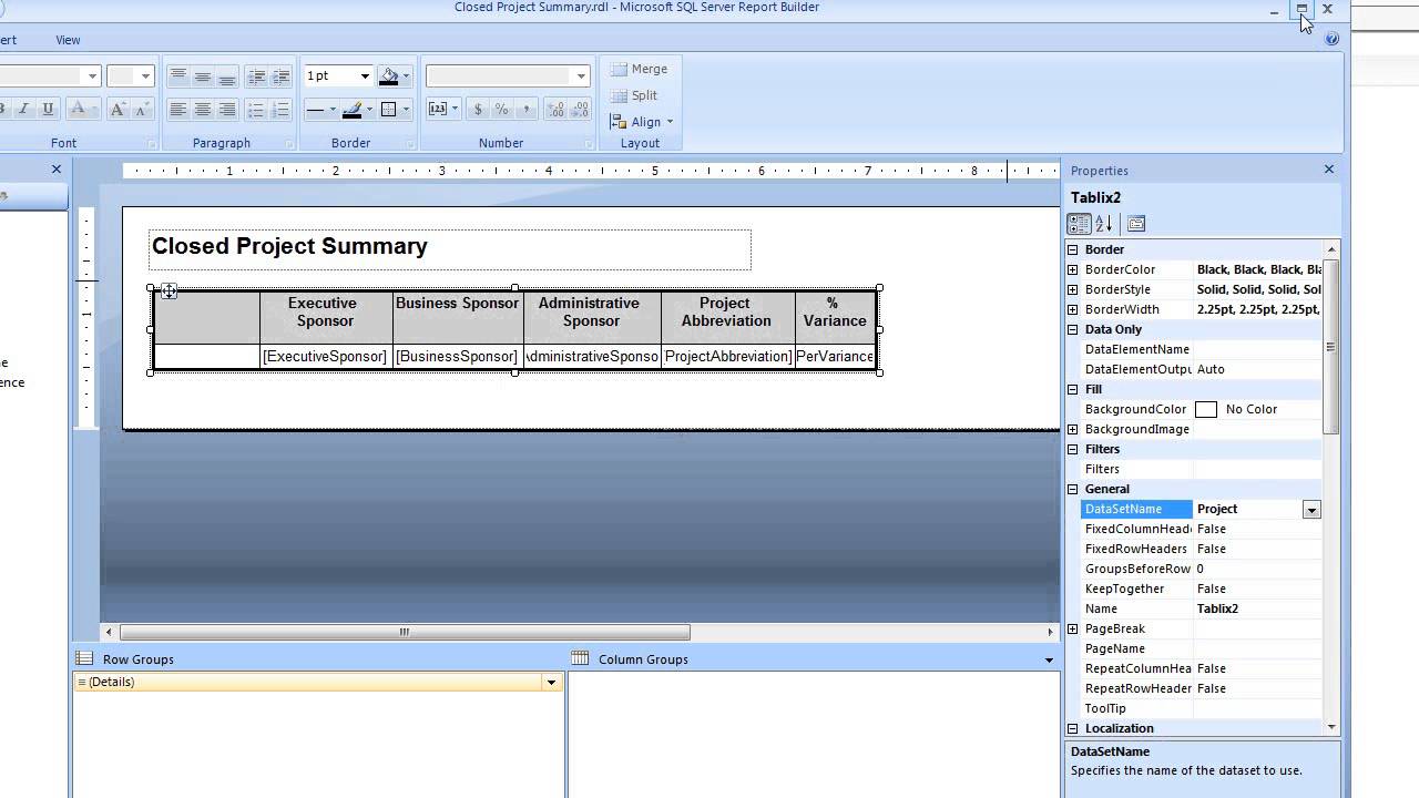 Using Report Builder with SharePoint Project Server | ReportingGuru