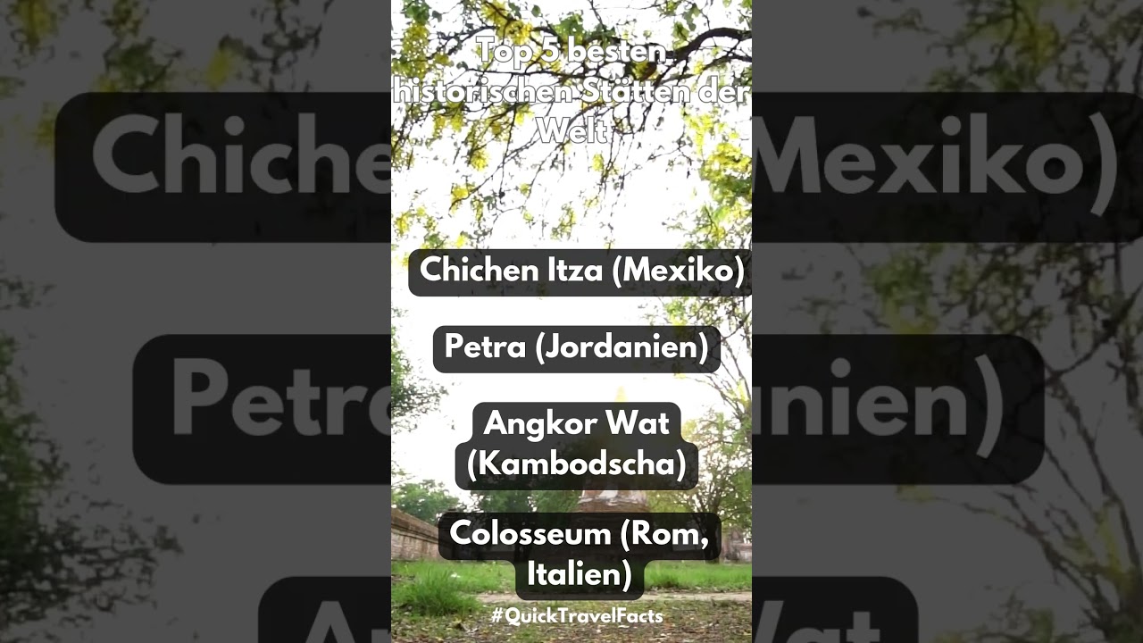 Top 5 besten historischen St&auml;tten der Welt #youtubeshorts #top5 #st&auml;tten #reiseziele