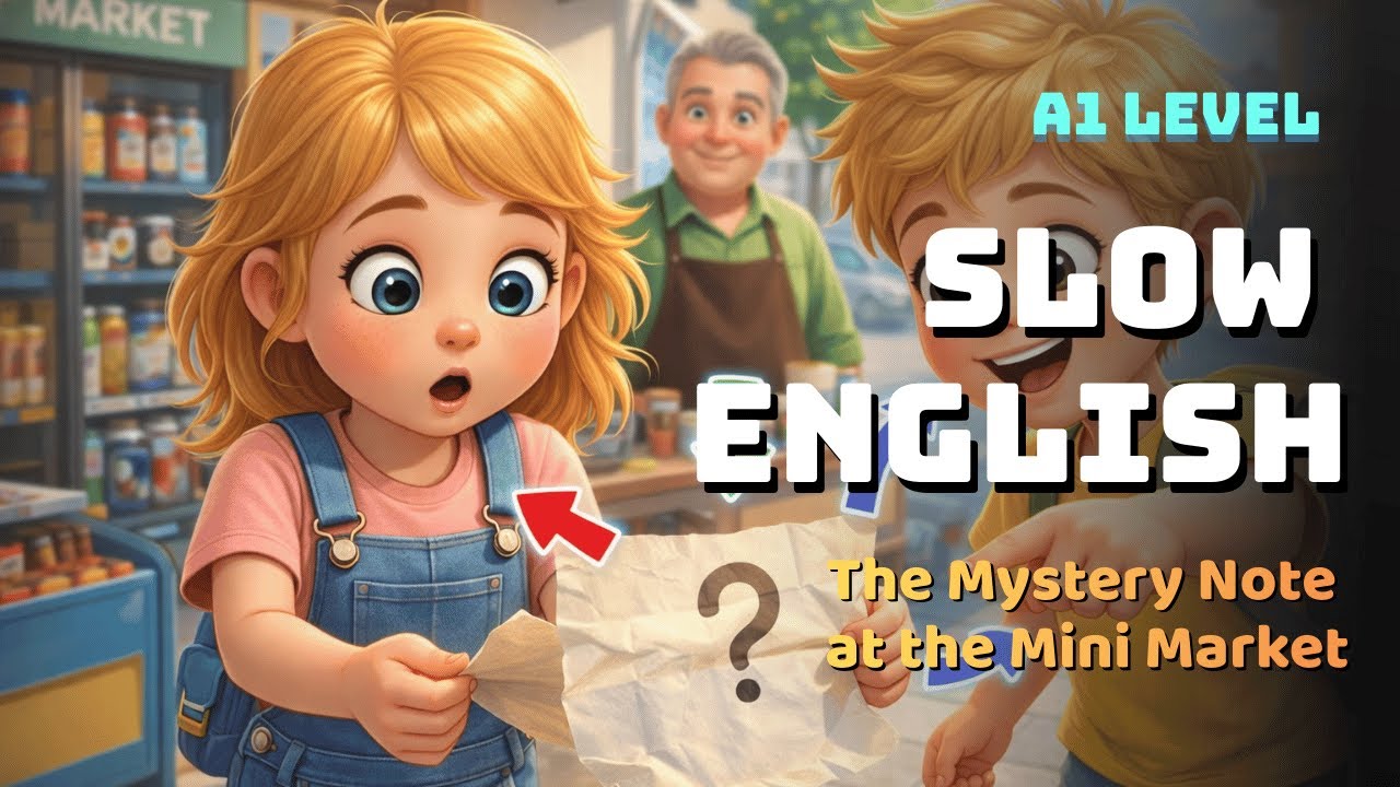 The Mystery Note at the Mini Market | English Listening Practice for Beginners (A1 Level)