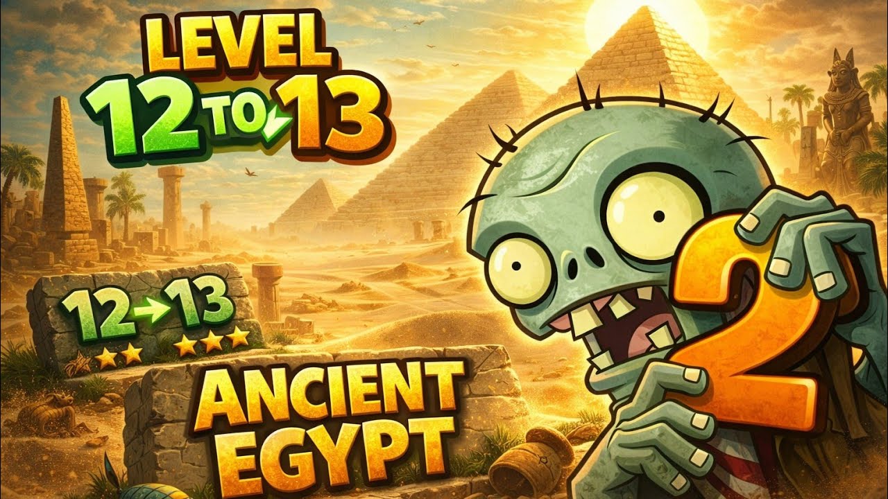 🔥 Ancient Egypt Battle! Level 12–13 | Plants vs Zombies 2