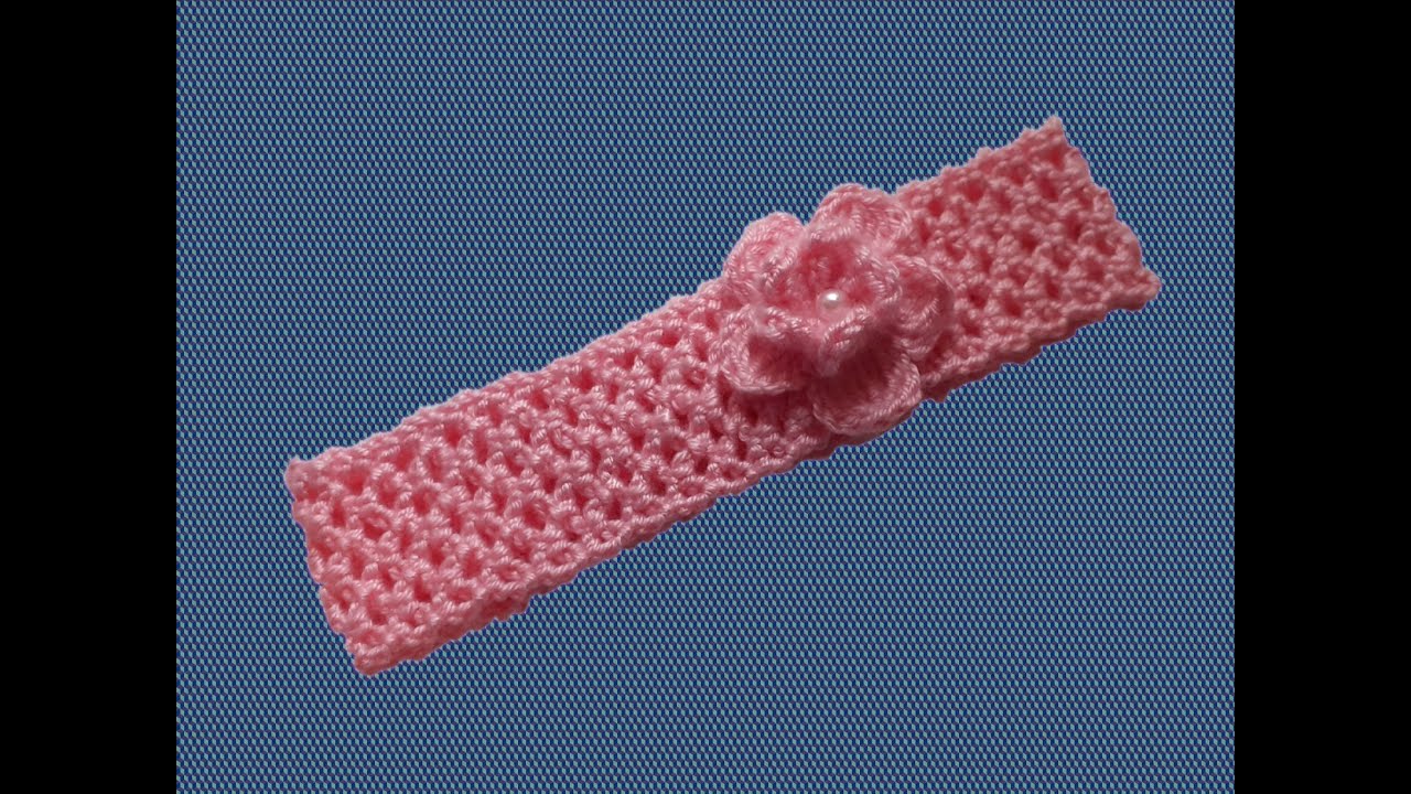 Faixa / Tiara de crochê para bebê / Easy Crochet Baby Headband