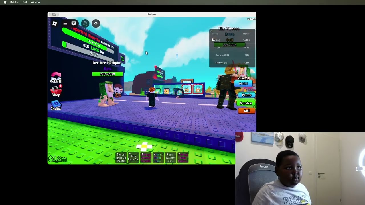 Pants vs Brainrots livestream on twitch