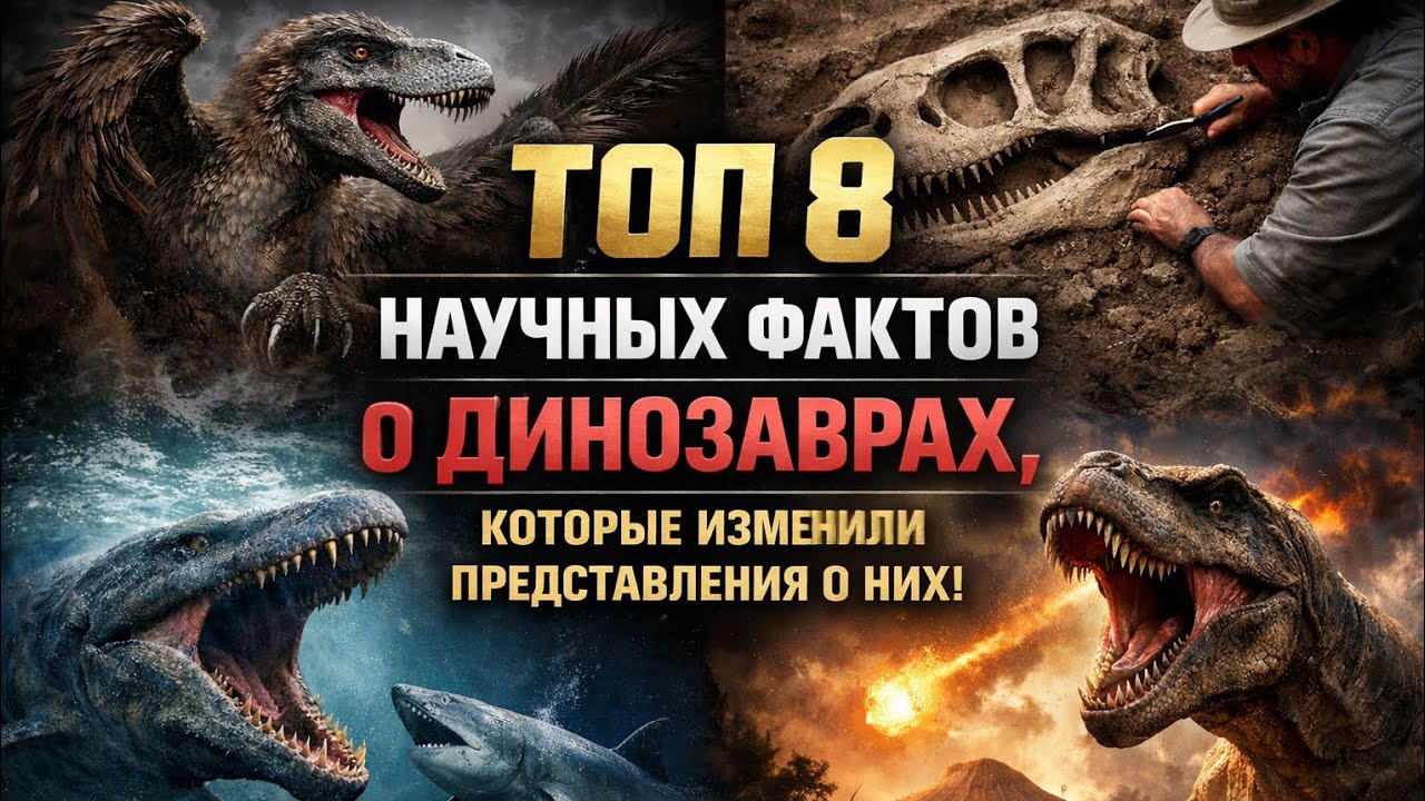 Топ-8 научных фактов о ДИНОЗАВРАХ,которые изменили представление о них!