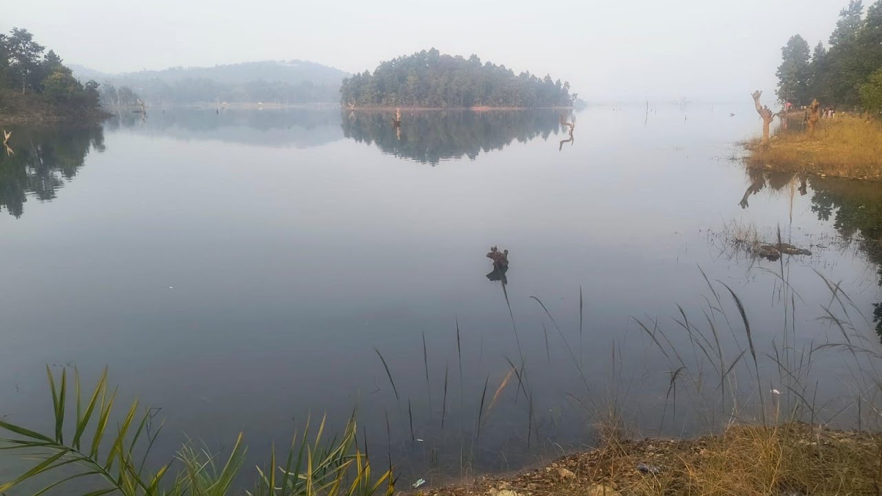 Sunset View of dam to relax mind