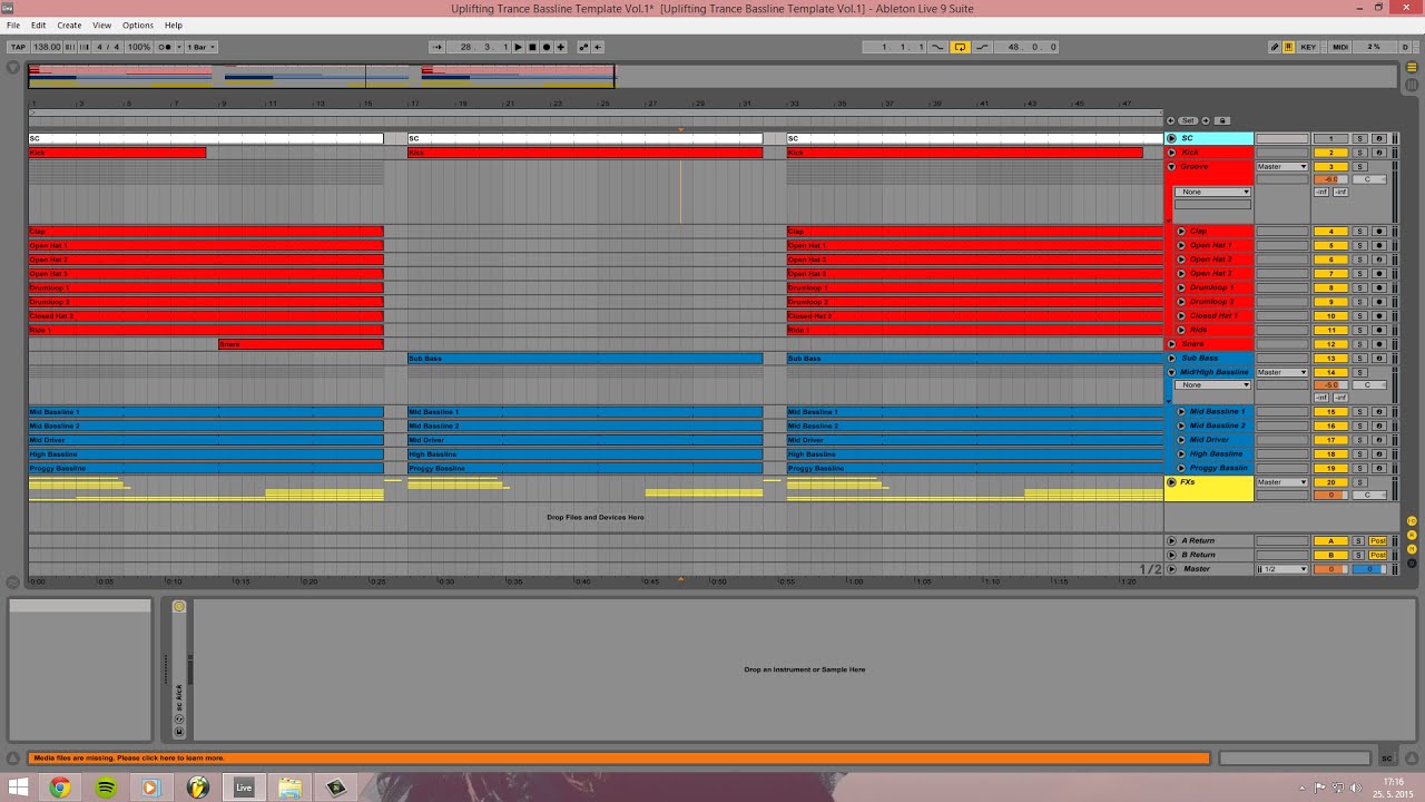 Uplifting Trance Bassline Ableton Template Vol. 1