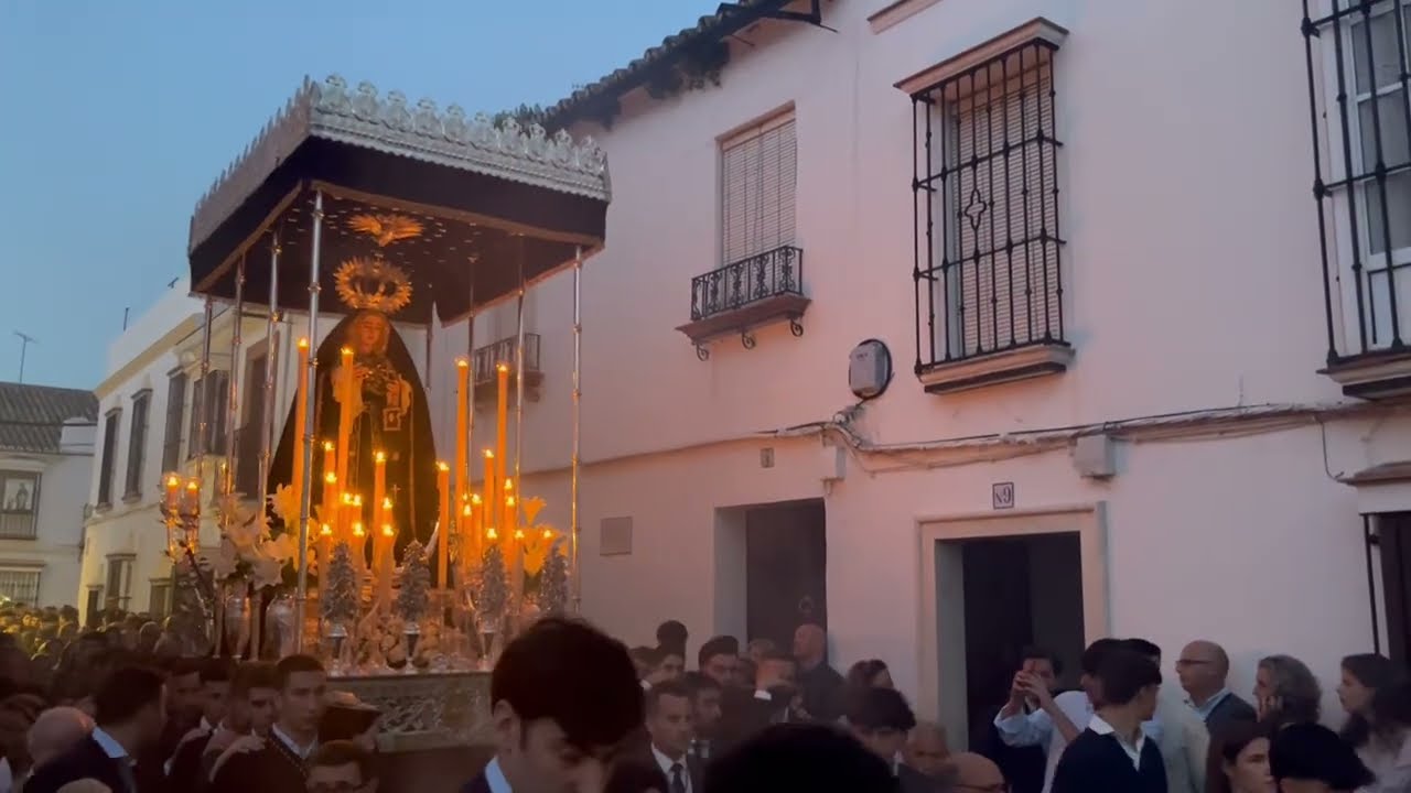 Virgen de los Dolores el Viernes de Dolores 2025. La Puebla de Cazalla. 