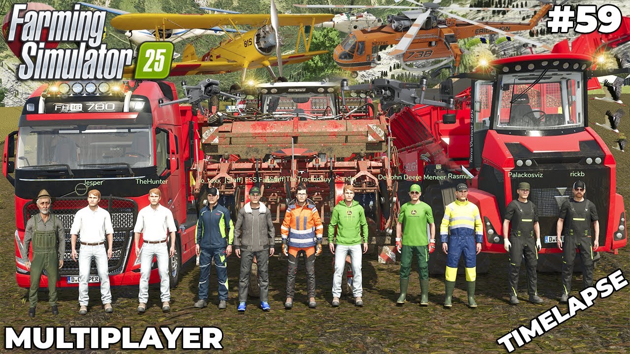 🥔 BIG POTATO HARVEST - 12 HARVESTERS & HUGE CREW IN ACTION 🚜 | GEISTAL | FS 25 Multiplayer | EP 59