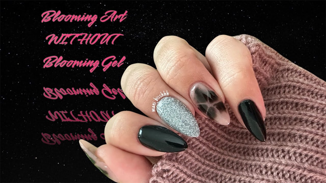 HOW TO DO EASY BLOOMING ART | Stain Free Black! | Dip Powder | Gel Method | Mani Bisshhh