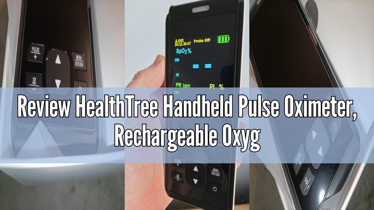 Review HealthTree Handheld Pulse Oximeter, Rechargeable Oxygen Monitor,Fingertip Blood Oxygen Satura