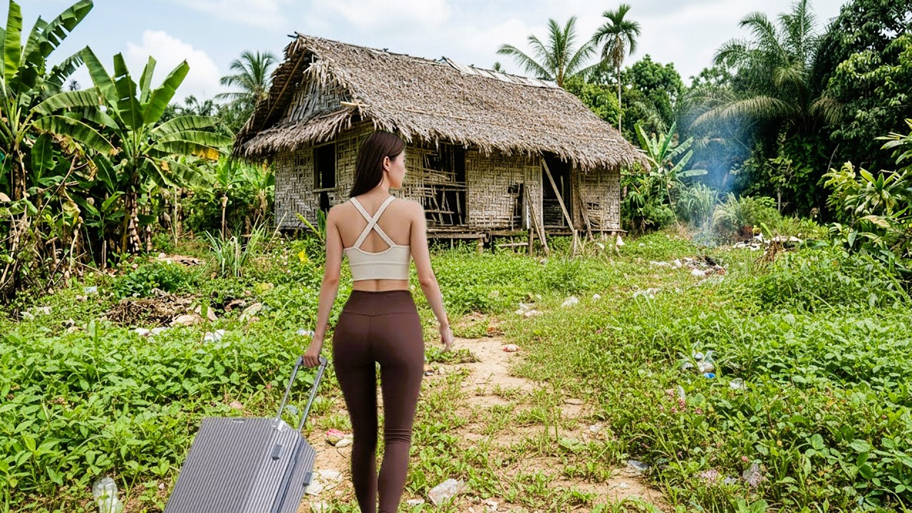 Single Mom Rebuilds Abandoned House Alone Using Wood and Stone Amazing Solo Building Journey