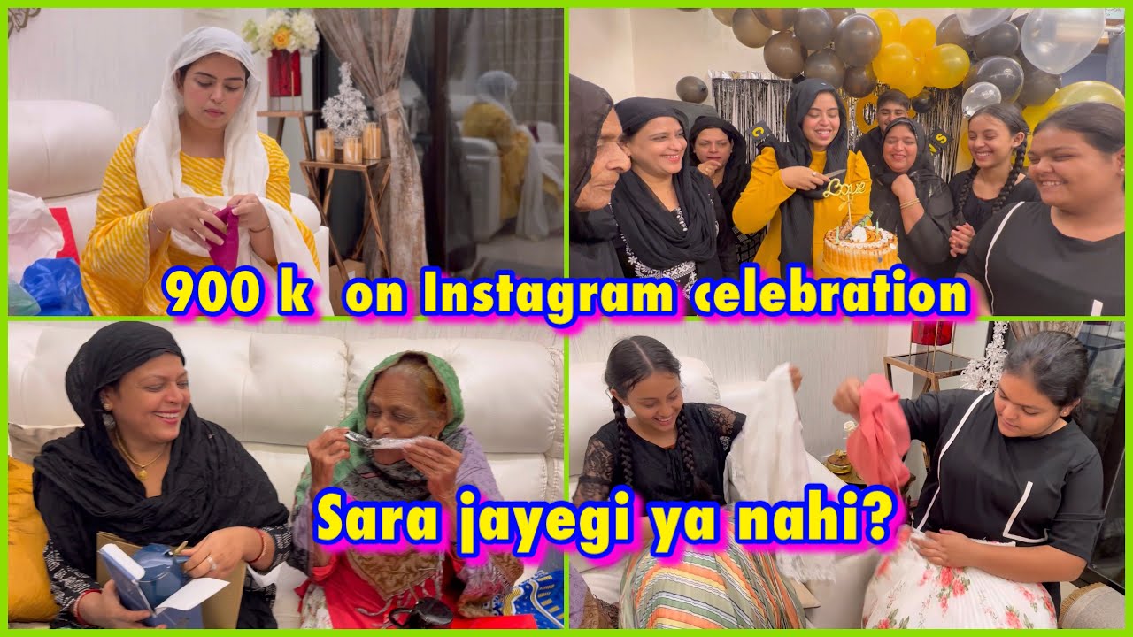 900 k celebration 🎉 | surprise gifts for family | sara jayegi ya nahi? 🥺