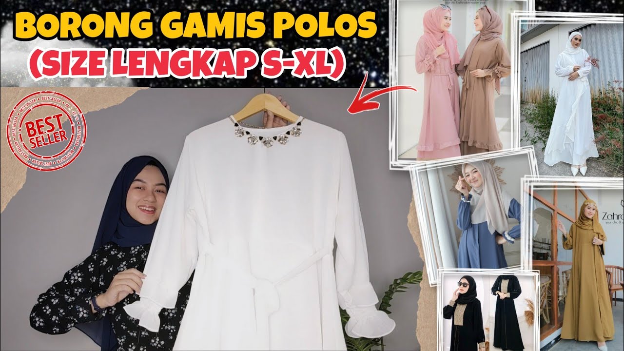 SHOPEE HAUL GAMIS POLOS SYAR'I BEST SELLER !!! READY SIZE S-XL BUSUI FRIENDLY