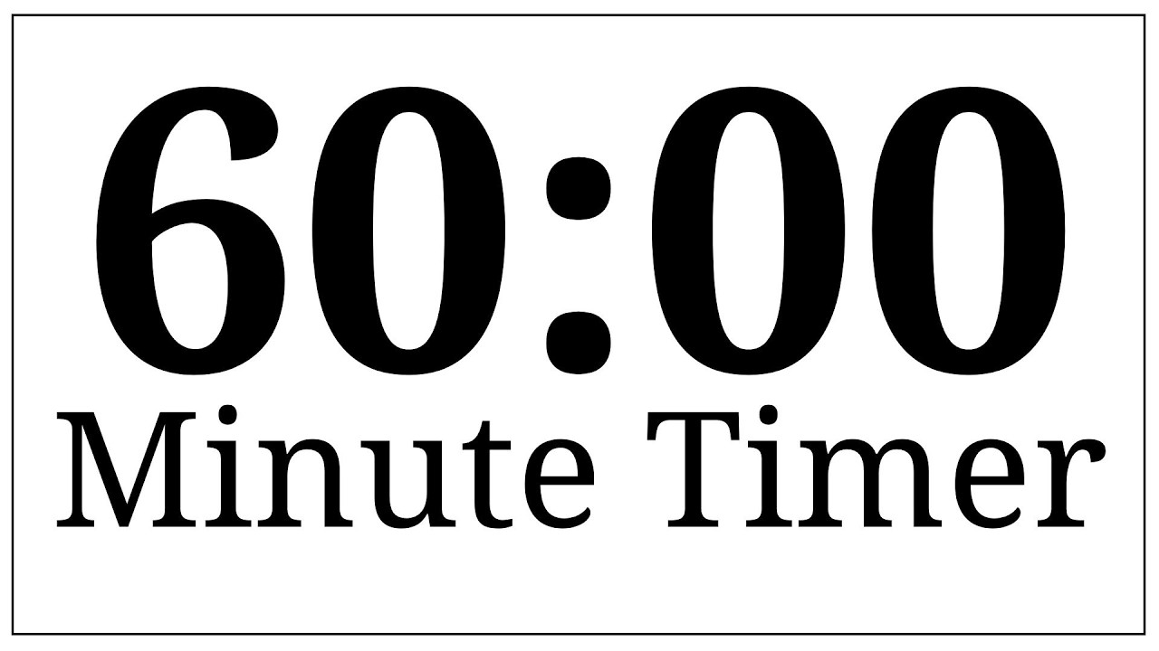 ⏱️ 1-Hour Countdown Timer | Simple Visual Focus Timer