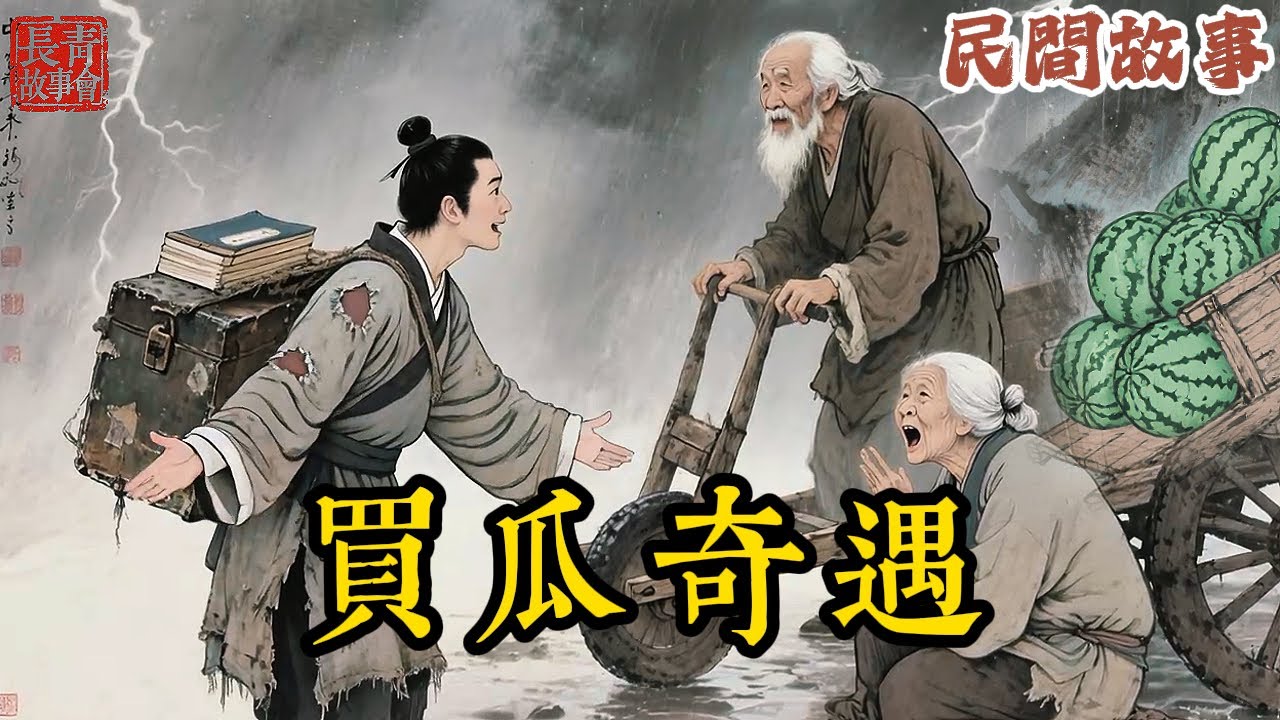 窮書生不忍老夫妻淋雨，花光所有錢買下整車西瓜，惡霸卻嘲笑他傻！沒想到瓜裡竟藏著天大的秘密#說書 #有聲書 #心靈成長 #睡前故事#民間故事 #故事 #情感 #人生感悟 #故事分享 #民间故事