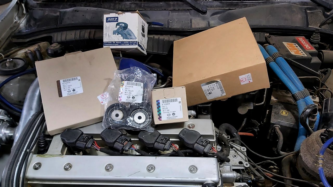 OPEL vectra A Timing belt & crank shaft sensor replacement اوبل فيكترا ايه تقسيم الكاتينه وحساس كرنك