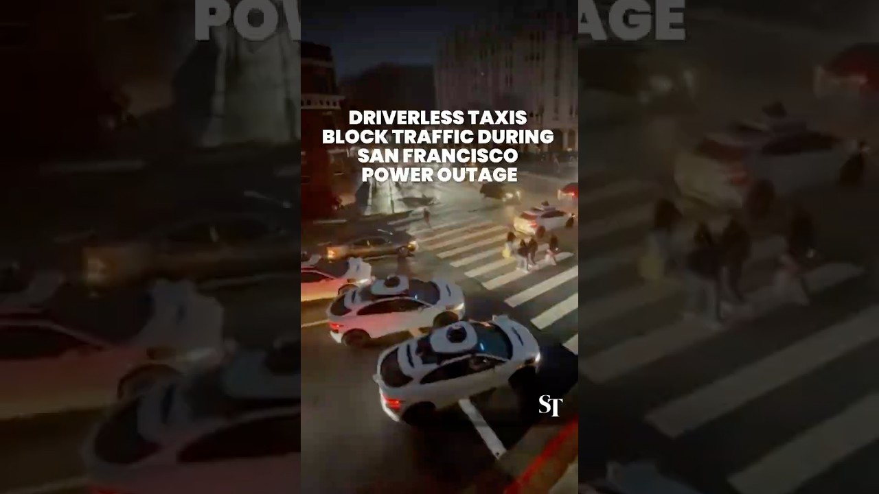 Driverless taxis block traffic during San Francisco power outage