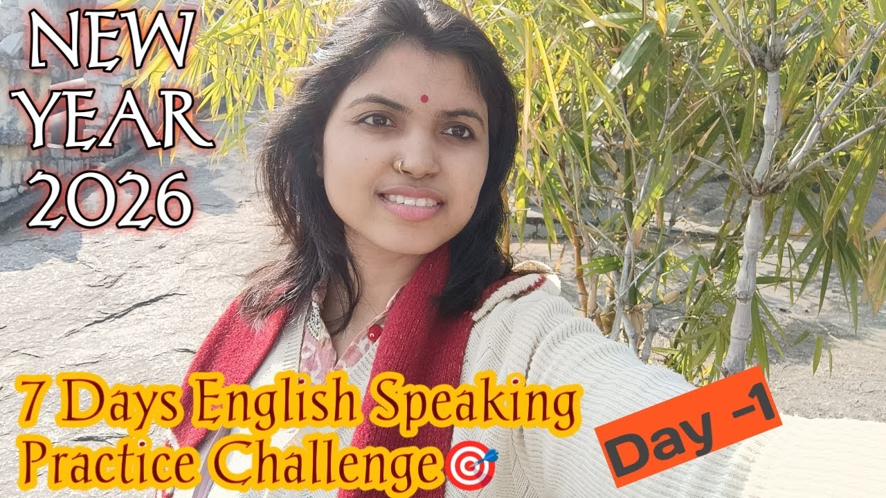 7 Days English Speaking Practice Challenge Through Story🎯 |Day 1✅| New Year👍|New Beginning✅|Restart😊