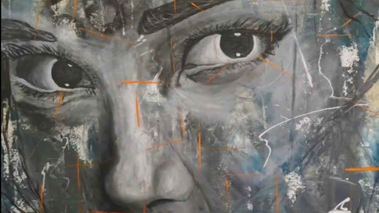 Painting Face Abstract. Gesicht malen Abstrakt.