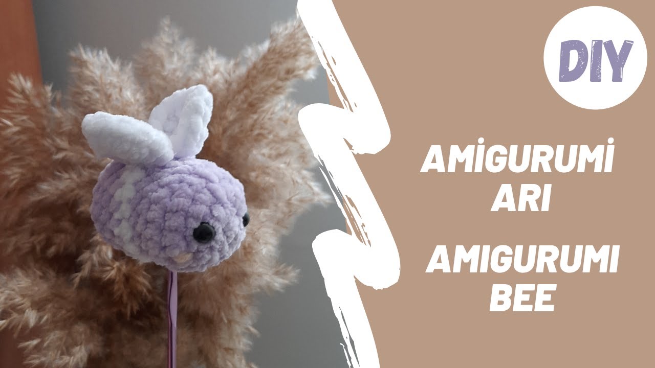 KADİFE İPTEN MİNİ ARI YAPIMI (Amigurumi Tığ İşi Arı Modeli)