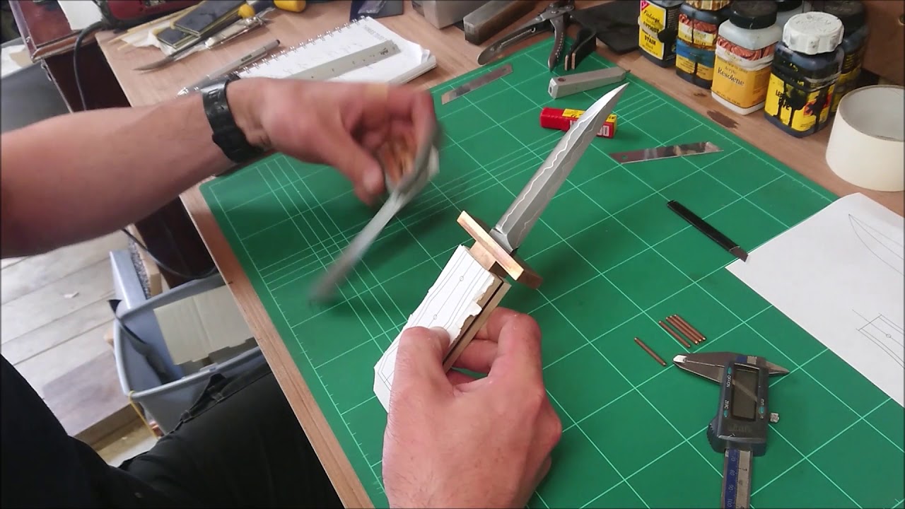 CUSTOM DAGGER BUILD : PT 6- HANDLE AND BOLSTER