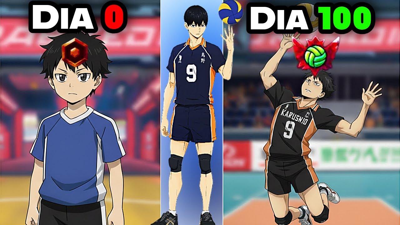 Treinei por 100 DIAS com o KAGEYOMO e me tornei PRO no VolleyBall Legends