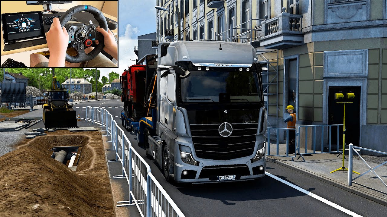Mercedes Actros MP5 - Euro Truck Simulator 2 | Logitech G29 Gameplay