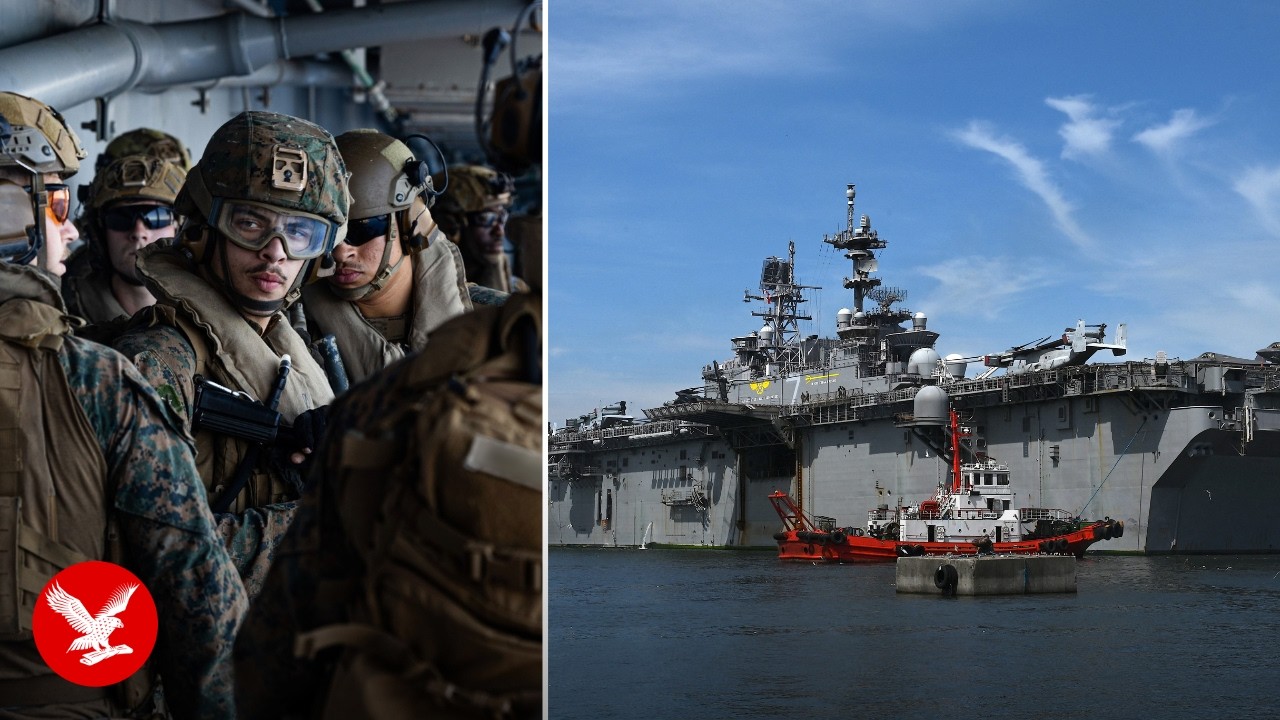 US ship carrying thousands of Marines arrives in Middle East
