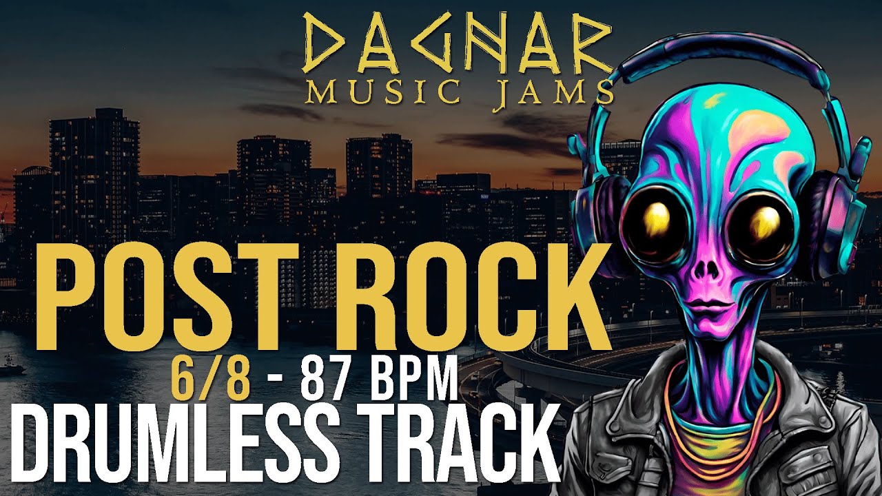 Post Rock - Drumless Track | 6/8 | 87 BPM | No Drums | Backing Track Jam For Drummers