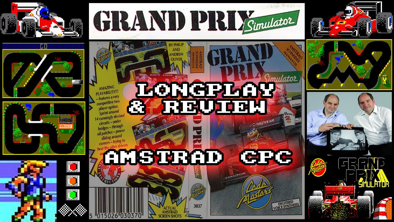 [AMSTRAD CPC] Grand Prix Simulator - Longplay & Review (Oliver Twins)