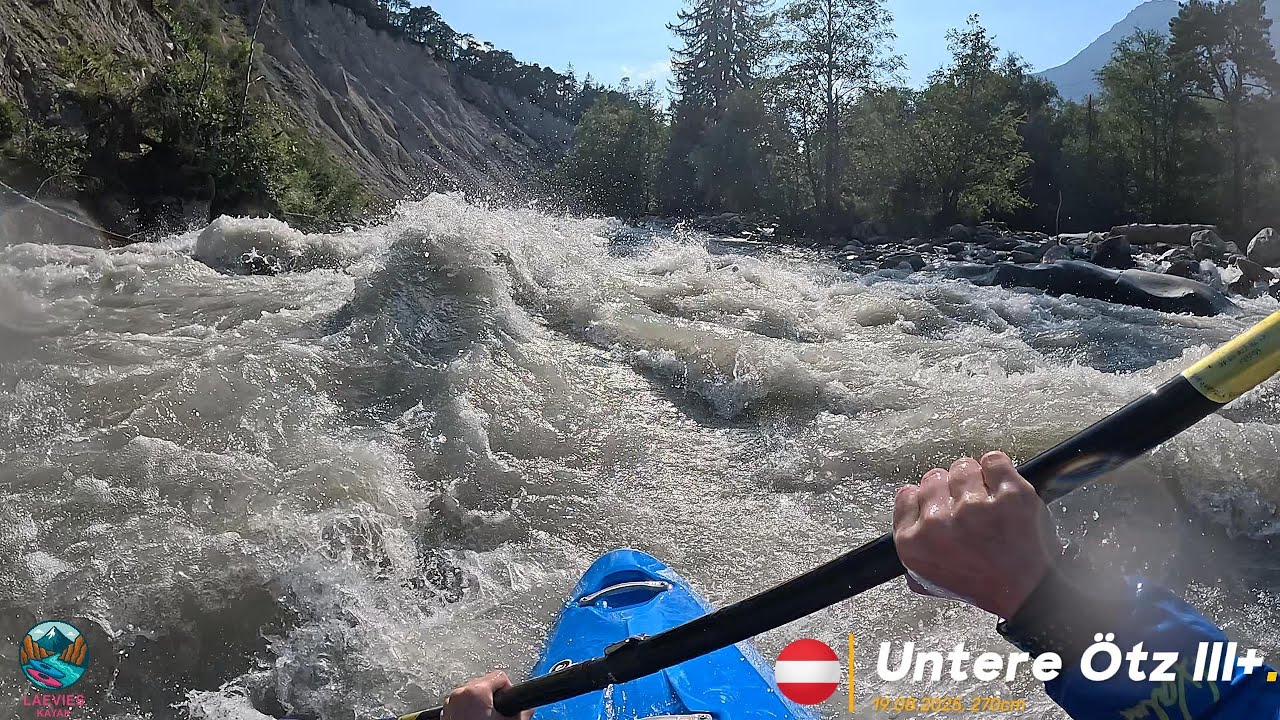 Kayak | Ötz – Untere Strecke | 19.08.2025 | Wasserstand: 270 cm | Wildwasser-Action in Tirol