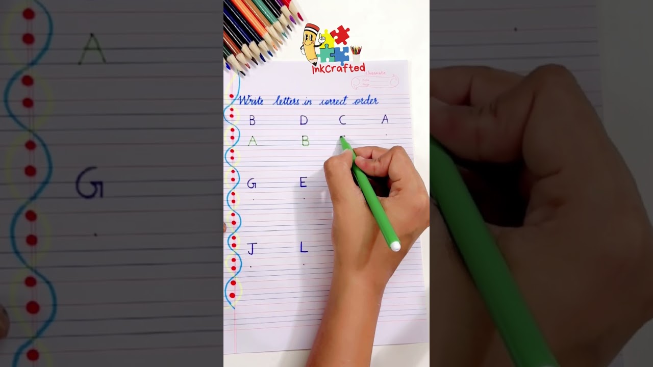 Write the letter in correct order#activity #learningactivities #drawing #simpleeducationalactivities