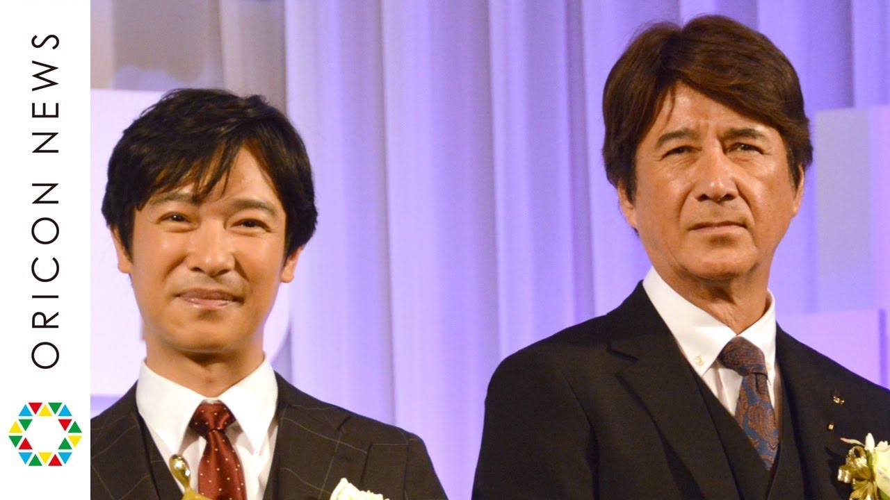 堺雅人『真田丸』に感謝　草刈正雄と久しぶりの“親子”2ショット　東京ドラマアウォード2017授賞式