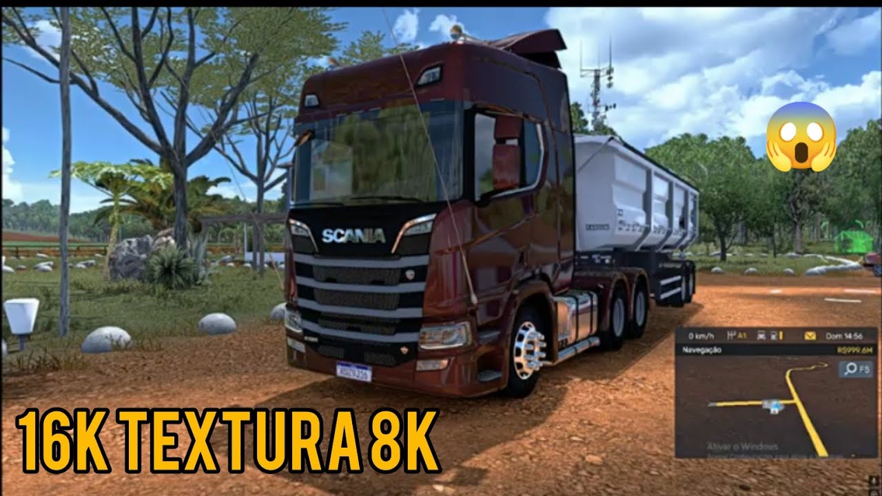 ETS2 1.56 COMO CONFIGURAR O GRAFICO COM ANVIDIA E MOD 16K DA STEAM OLHA COMO QUE FICOU